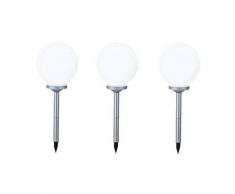 3er Set Gartendeko led Kugelleuchte Solarleuchten Outdoor Dekoration, automatischer Farbwchsler,