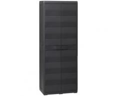 Youthup - Gartenschrank mit 3 Regalen Schwarz - Schwarz