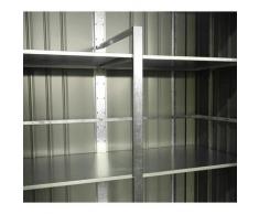 Regal für Gartenschrank und Geräteschrank silber - Westmann