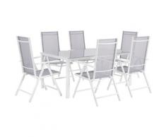 Gartenmöbel Set Aluminium grau 6-Sitzer CATANIA