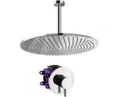 Regendusche Einhandmischer Unterputz Duscharmatur Box Rund Chrom