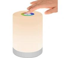 Nachttischlampe Touch Dimmbar, LED Smart NachtLicht Stimmungslicht Schreibtischlampe, USB