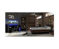 Jugendzimmer Gamingzimmer Tezaur Jacky 5 teiliges Komplett Set mit großem Gamertisch Computertisch