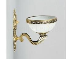 Lichterlebnisse - Edle Wandlampe in Messing Antik ALMUTH E27 Jugendstil - Messing Antik