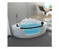 Home Deluxe - Whirlpool Badewanne Laguna L - weiß | Eckwanne, Whirlwanne, Indoor Jacuzzi