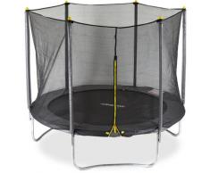 2 tlg. Outdoor Trampolin Set, Gartentrampolin für Kinder & Erwachsene, Fangnetz mit 6 Stangen, Ø