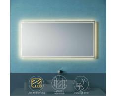 Badpiegel LED 120x60 mit LED-Beleuchtung Wandspiegel Lichtspiegel Badezimmer