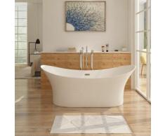 Freistehende Design Badewanne KALMAR - aus Acryl in Weiß 170 x 80 cm