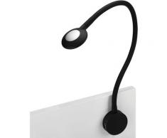 JUNKER Lighting LED Bettleuchte / Leseleuchte LUCE schwarz mit flexiblem Leuchtenarm, 2x USB