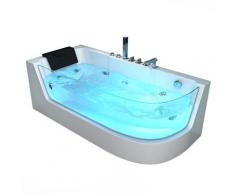 Whirlpool Badewanne Carica rechts I Eckwanne, Whirlwanne, Indoor Jacuzzi 2 Personen - Home Deluxe