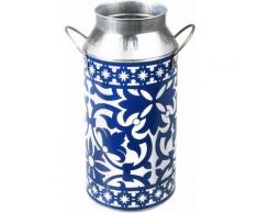 Milchtopf aus Zink mit Zementfliese Motiven