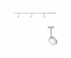 Paulmann URail Set Dsicus, 3 x 5,5 W, Chrom matt, 230V Schienensystem, 1m Schiene, 3 Spots