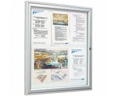 Schaukasten TRADITION | HxL 75 x 75 cm | Format 6 x A4 | Certeo Vitrine