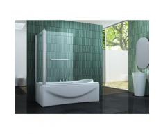 Eck-Duschtrennwand intrexo 80 (Badewanne) - Klarglas