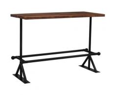 Bartisch Altholz Massiv Dunkelbraun 150x70x107cm