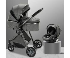 3 in 1 Kinderwagen Sets, Kombi-Kinderwagen incl. Babywanne Buggy
