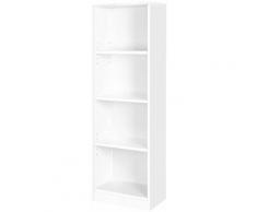 4 Fächern Bücherregal StandRegal Aktenregal ordnerregal Holzregal Belastung/Regalboden: 30kg 42.5 x