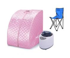 Mobile Dampfsauna Wärmekabine Saunakabine Sitzsauna Heimsauna Pink