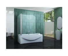 Eck-Duschtrennwand perinto 80 (Badewanne) - Klarglas