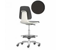 bimos Arbeitsdrehstuhl, Hochstuhl mit Sitz-Stopp-Rollen und Fußring Sitz mit