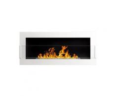 Selsey - ASTRALIS - Wandkamin / Bioethanol-Kamin mit Sicherheitsglas, rechteckig, 90 x 40 cm (Weiß