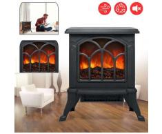 Elektrokamin Elektrischer Kamin mit Flammeneffekt Kaminofen led Heizung 750W/1500W Standkamin