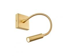 Leds-C4 Tip - LED Wand Leselampe Satin Gold Touch Dimmer 174lm 3000K