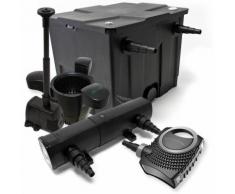 Set: Teichfilter 12000l SuperEco 80W Pumpe 24W UVC Teichklärer Springbrunnenpumpe Skimmer