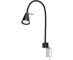 Led Bettleuchte Brilo ner leuchten tuso, 5 w, 400 lm, IP20, schwarz, Metall, inkl., 1x GU10,