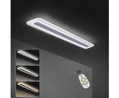 ZMH - LED Deckenleuchte Panel dimmbar mit Fernbedienung 60cm 23W aus Metall und Acryl wei?e