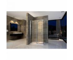 Duschkabine NANO 8mm Echtglas EX802 Schiebetür - 80 x 100 x 195cm
