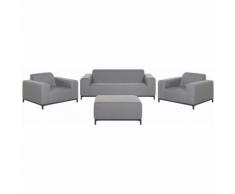 Beliani - Lounge 5er Set Grau / Schwarzes Gestell Polsterbezug Dekorativ Praktisch Klassisch