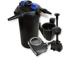 XXL Set Druckfilter 30000l 18W UVC Teichklärer 70W Pumpe Springbrunnenpumpe Skimmer 40