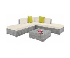 Rattan Lounge mit Aluminiumgestell Paris, Variante 2 - Loungemöbel, Gartenmöbel, Gartengarnitur