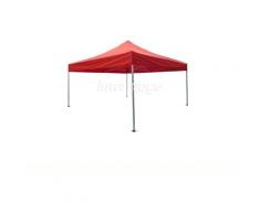 Faltpavillon 4x4m Alu 40, Polyester - wasserdicht | Rot