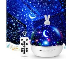 Sunflower - Nachtlichter für Kinderzimmer, Bluetooth-Musik-Kinder-Nachtlicht-Projektor,