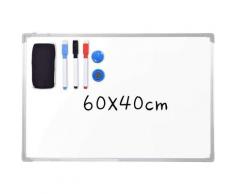 Goplus - Whiteboard Testsieger beschreibbar, Magnettafel Magnetwand mit Aluminium-Rahmen und
