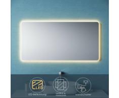 Sonni - Badspiegel LED 120x60 mit Beleuchtung Wandspiegel Spiegel Lichtspiegel Bad