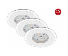 Led Einbauleuchten weiß, 3er Set Einbaustrahler Deckenspots - Briloner