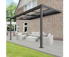 Home Deluxe - Terrassenüberdachung Deluxe - V1 300 x 300 x 218 / 272 cm, grau i