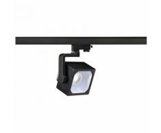 Leuchtenspot Euro Cube für 3-Phasen HV-Schienensystem, inkl 3-Phasen-Adapter, schwarz, 90°,
