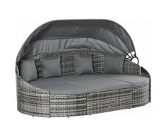 Outsunny - Rattan Sonneninsel 4-teilige 230 cm x 145 cm x 80 cm