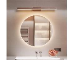 Dontodent - led Spiegellampe Badezimmer Wandlampe 40CM Kaltweiß 8W 6000K Schwarz Indoor