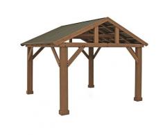 Holz Pavillon Yukon 14x12 Gartenpavillon natur 427x366 cm - Westmann