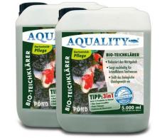 Aquality - Gartenteich BIO-TeichKlärer 3in1 (Teichklar - Nachhaltig kristallklares Wasser, entfernt