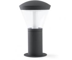 LED Sockelleuchte Shelby aus Aluminium in Grau 330 mm