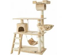 Kratzbaum Marcel 141cm - Katzenbaum, Katzenkratzbaum, Katzenhaus - beige