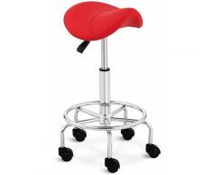Sattelhocker rot bis 150 kg Rollhocker höhenverstellbar 57 - 60 cm Arbeitshocker