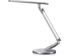 Pedy - led Schreibtischlampe silver, Tischlampe klappbar, 14W Bürolampe, Tischleuchte, 4 Farb und 7