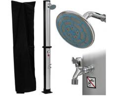 Stilista - ® Solar Gartendusche 35 l Silber/Schwarz